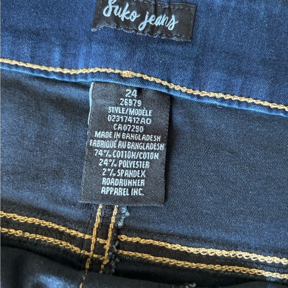 Suko Jeans NWT indigo blue pull on capri stretch denim size 24 21” inseam - Picture 6 of 9